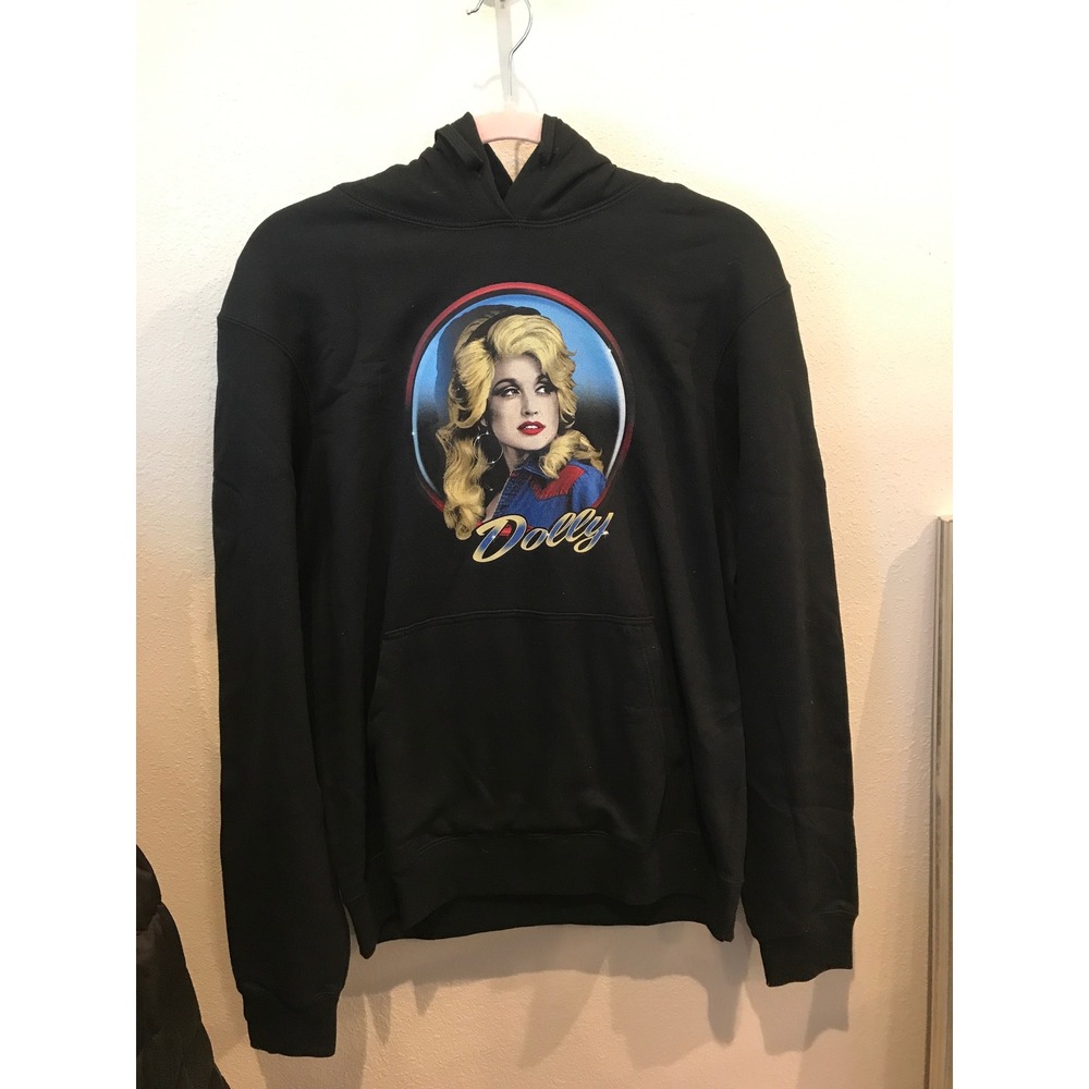 Dolly Parton Graphic Hoodie Black Port & Company Fan Favorite Sweatshirt Medium